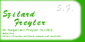 szilard freyler business card